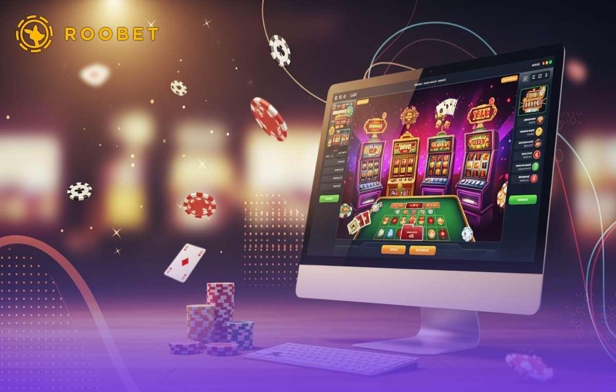 Laptop showing a variety of online casino games&nbsp;
